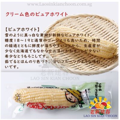 JAPAN HOKKAIDO VACCUMED WHITE CORN 北海道白 玉米 真空 / PCS