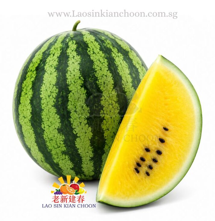 TAIWAN PREMIUM YELLOW WATERMELON 台湾黄肉小玉西瓜 - WITH SEED